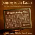 Umrah Saving Box - Wooden Islamic Money Saving Box - 280 Days