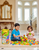 51+ Pcs & 500+ Pcs Building Blocks Toy Set for Kids – Educational Learning Construction Bricks, DIY Creative Building Toys for Boys & Girls, STEM Toy Gift Set for Toddlers, Preschool & Children, Colorful Interlocking Blocks