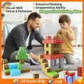 DIY Magnetic Blocks My World Village Set Minecraft Building Block Toys For Kids Classic Figures